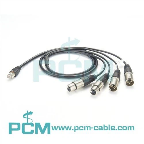 สายเคเบิล RJ45 เป็น XLR 4 ช่อง