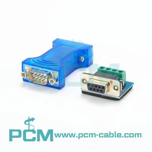 RS422 RS485 อนุกรม DB9 ไปยังอะแดปเตอร์เทอร์มินัลบล็อก