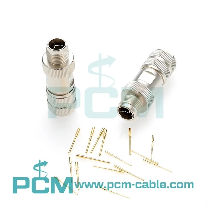 M12 Y-coding hybrid circular connector for data and power