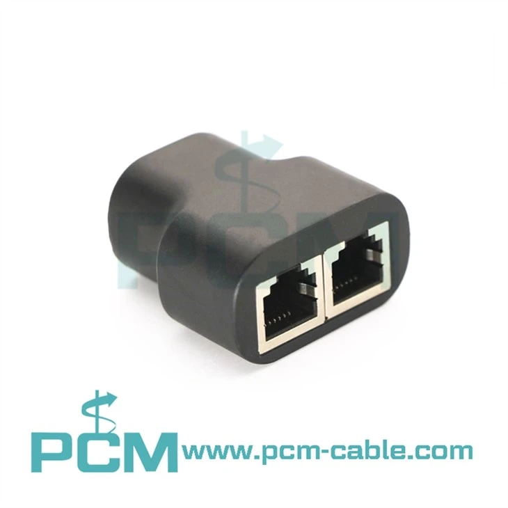 RJ12 6P6C 1 หญิงถึง 2 หญิงแยกสายโทรศัพท์