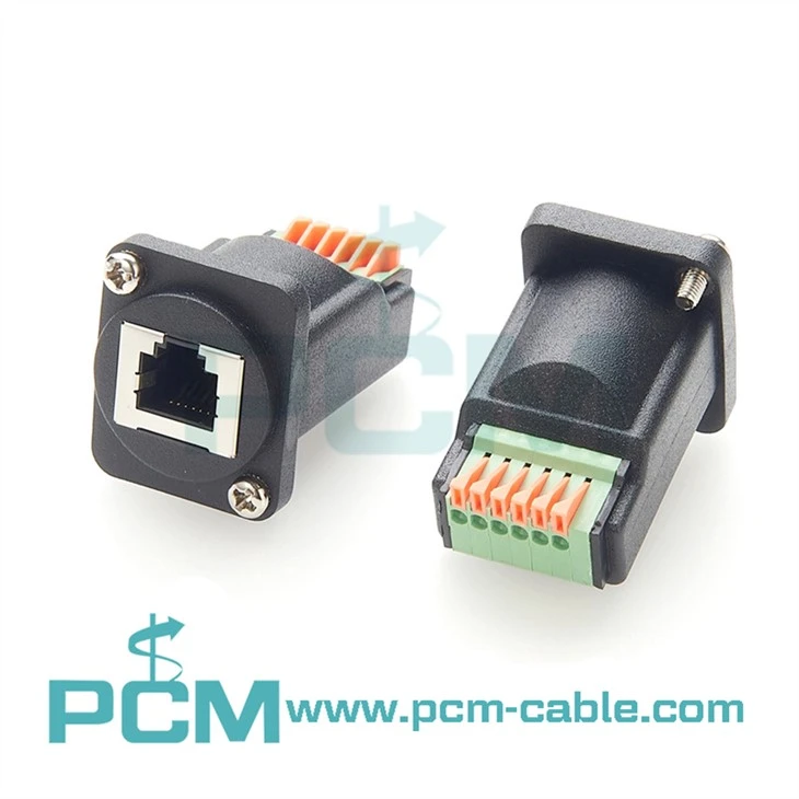 อะแดปเตอร์ RJ12 6P6C เป็นเทอร์มินัลบล็อก