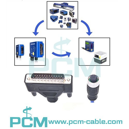 M12 ถึง DB25 เครื่องสแกนเนอร์ไปยัง CBX