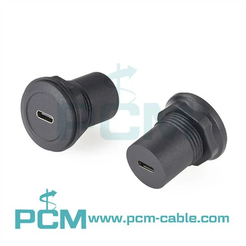 แจ็ค USB C ถึง USB C แจ็คอะแดปเตอร์เมาท์แผงกลม