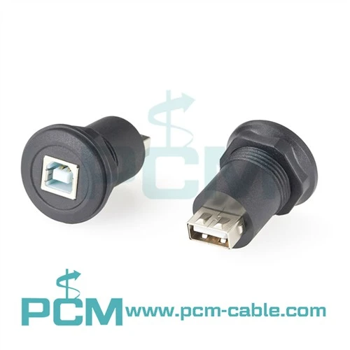 แจ็ค USB B ถึง USB A แจ็คอะแดปเตอร์เมาท์แผงกลม