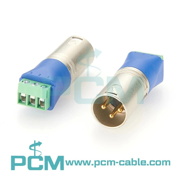 XLR ชายหญิง 3 พินเพื่อสกรูอะแดปเตอร์เทอร์มินัล