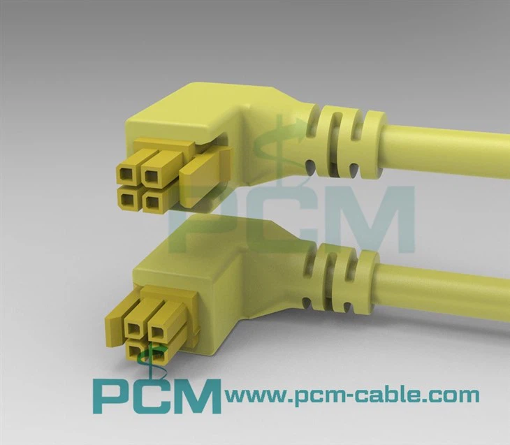 Down-angle Micro-Fit 3.0 Molex OTS cable assembly for compact routing