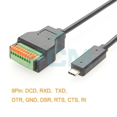 สายเคเบิล USB-C ถึง RS232 พร้อมขั้วต่อ 9 พิน