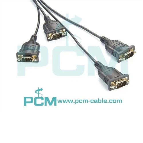 สายเคเบิล USB Type-C ถึง 4 พอร์ต RS-232