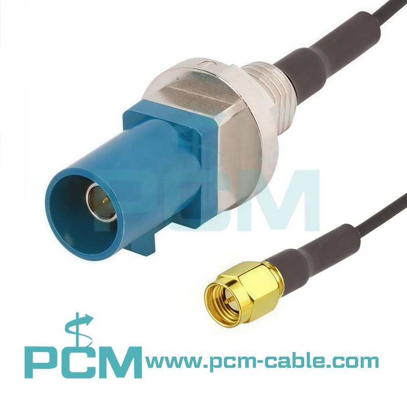 FAKRA Bulkhead to SMA Plug Cable Perfect for GPS and Communication Systems FAKRA Bulkhead to SMA Plug Cable Perfect for GPS and Communication Systems