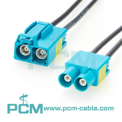 ชุดสายเคเบิล fakra พอร์ตคู่ fakra หญิงเป็นเพศหญิง